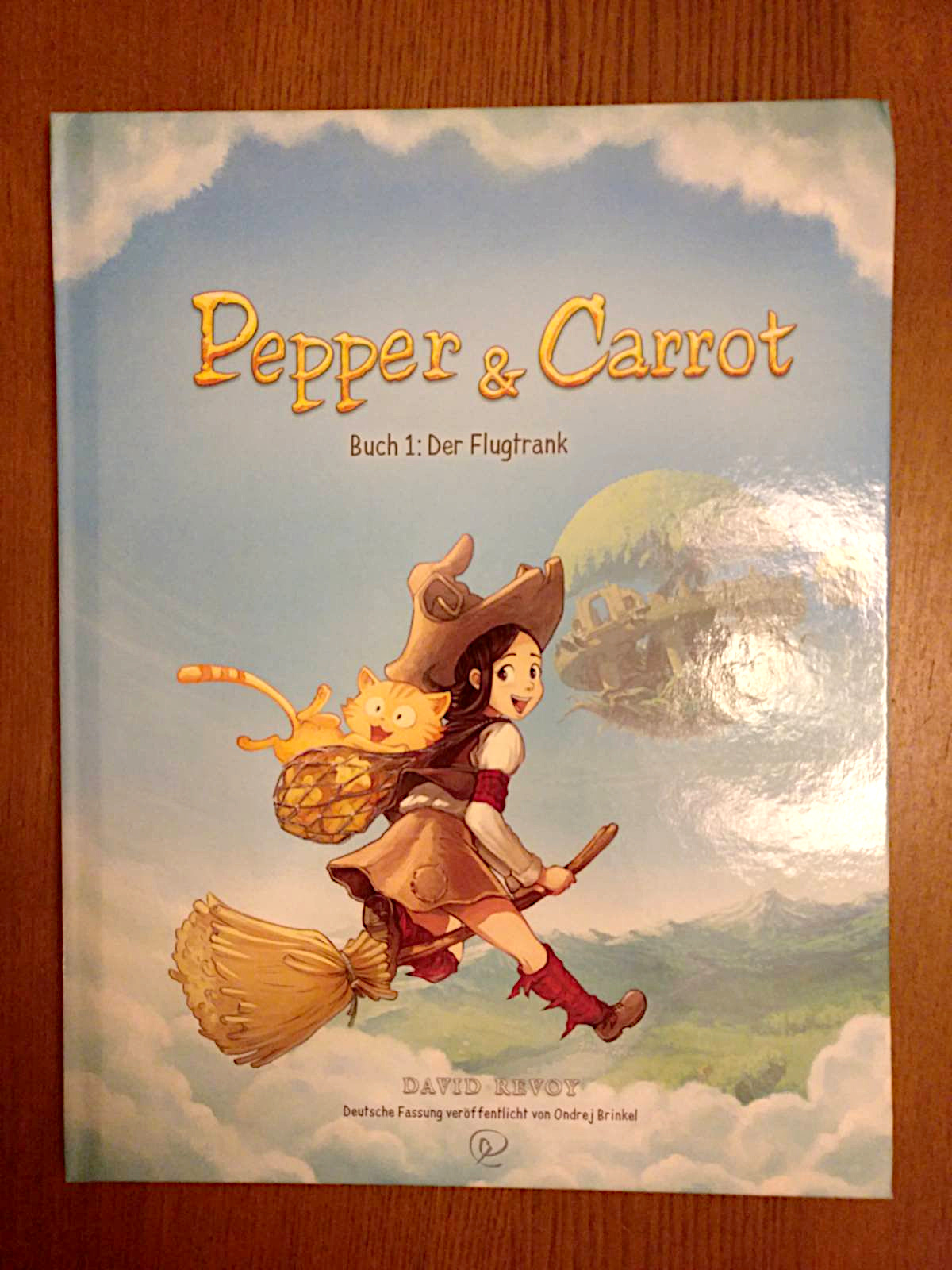 Hardcover der deutschen Fassung von Pepper & Carrot Buch 1